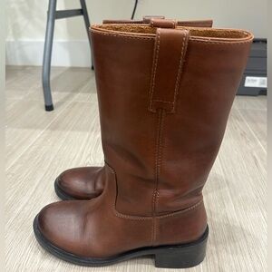 Zara Brown Leather Boots